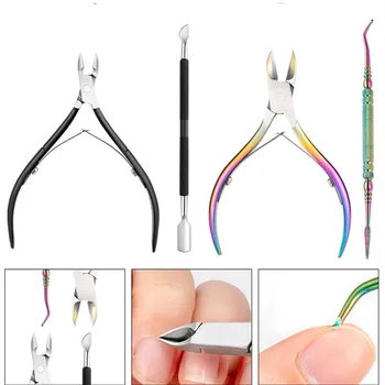 

Black Rainbow Nail Cuticle Nipper Clipper Cutter Scissor Trimmer Cuticle Dead Skin Remover Pedicure Nail Art Tool FY05-3