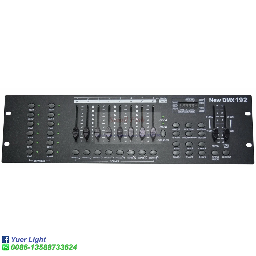 Новинка 192 каналов Универсальный DMX 512 контроллер сценического освещения контроллер DJ оборудование консоль DHL FedEx