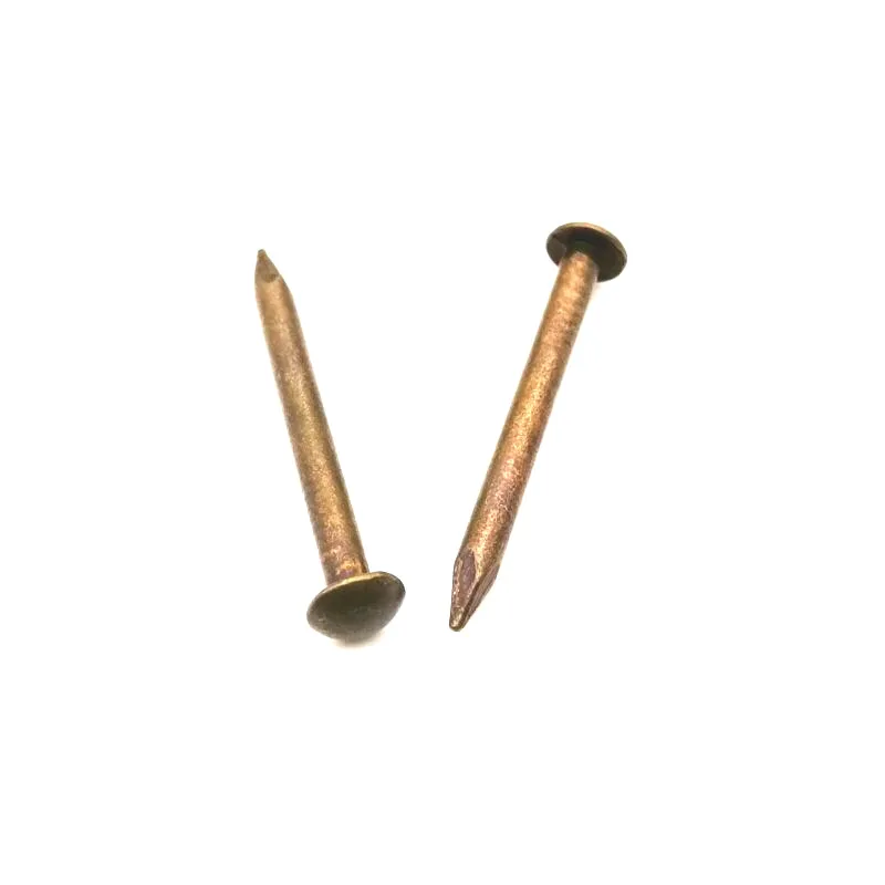 25/50/100pcs Brass Bronze Dia=1.2-3mm L=8-55mm Iron Small Mini Round Head Nail Tack for Jewelry Box Hinge