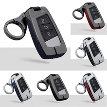

Metal+Leather Car Key Case Cover Chain For Atlas Teramont Skoda Superb Kodiaq Capa De Couro Da Moda Para Chaves