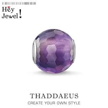 

Beads Purple , Silver Beads Fits Bracelet Europe Necklace European DIY Bijoux Jewelry Accessories Gift For Women