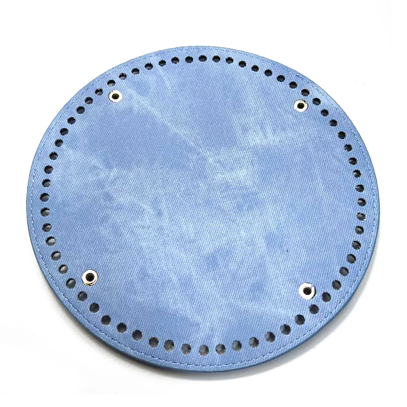 light blue 1 шт. круглая Нижняя сумка для вязания, Сумки из искусственной кожи, Подушечка для женщин, сумки на плечо ручной работы, аксессуары для сумок - Цвет: light blue