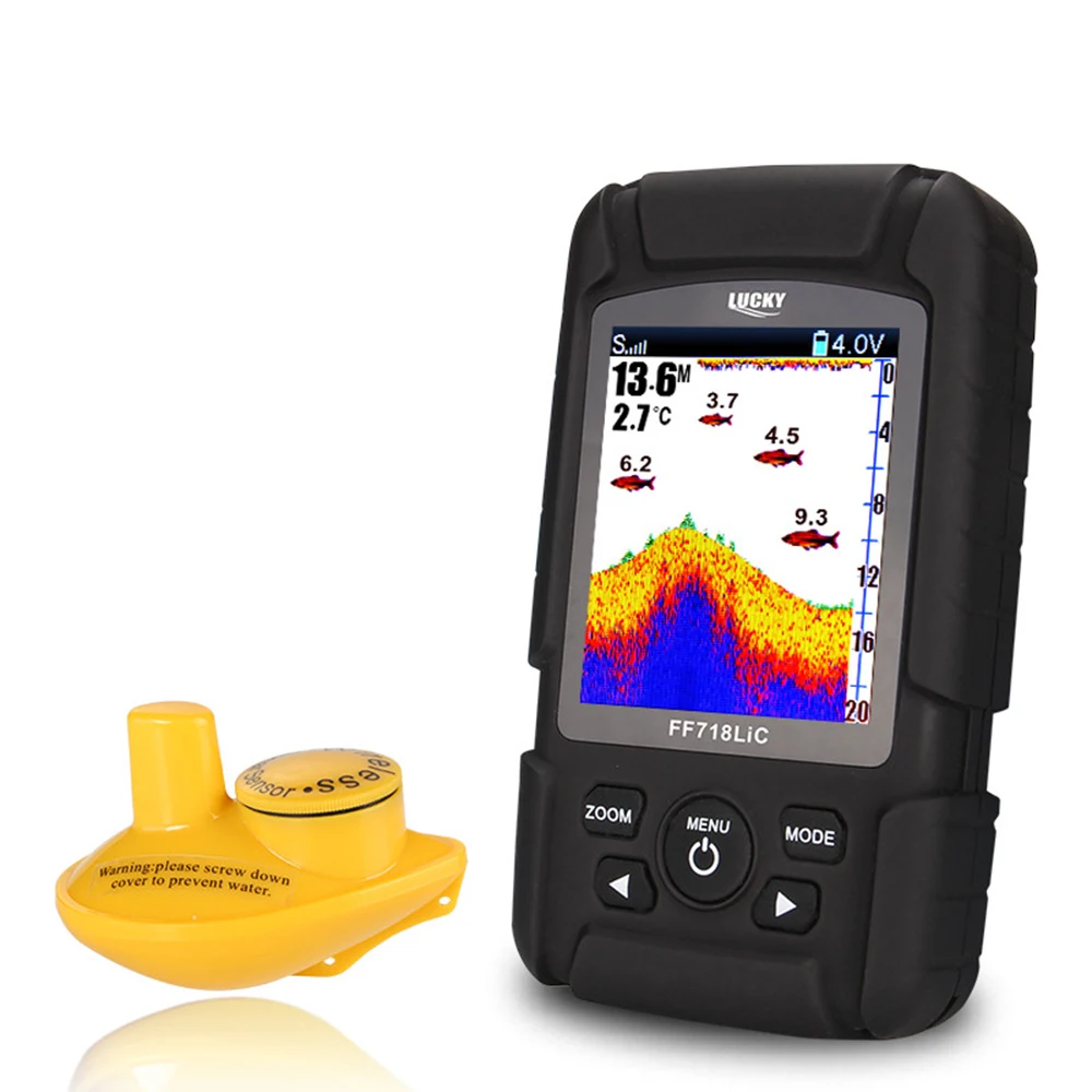 

LUCKY FF718LiC Wireless Sea Fish Finder Sonar Transducer 2-in-1 Wired/Wireless 328ft /100m Sensor Portable Fish Finder De Pesca