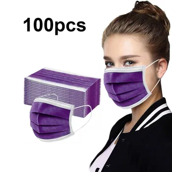 

Bioaqua Mask For Face Skin Care Disposable Face Mask Personal Mask 3ply Ear Loop Non-woven Anti-pm2.5 Adult Masque Noir