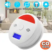 ЖК-дисплей датчик оксида углерода Угарный газ отравление детектор дыма Предупреждение Сенсор для слежки за домашней безопасностью газовый датчик, детектор