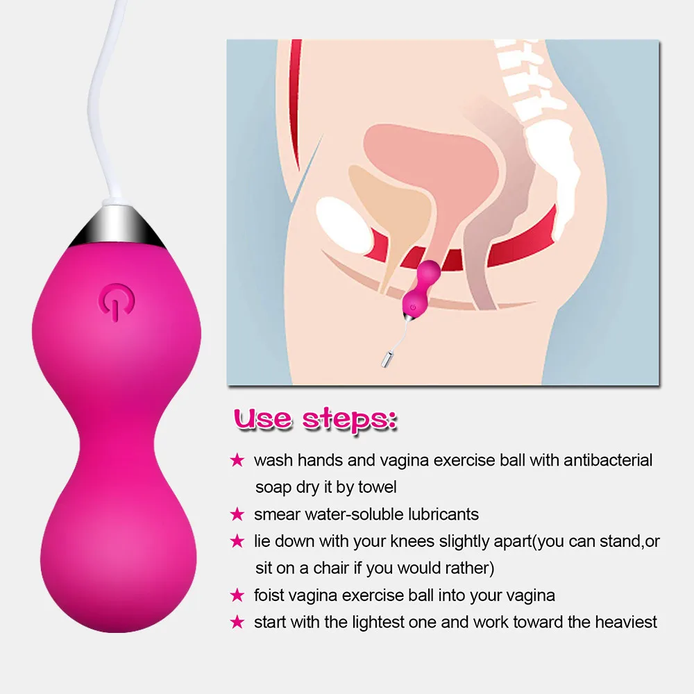 Vaginal balls Sex Toys for Women Vagina Tighten Exercise Chinese Kegel Balls Vibrator Ben Wa Geisha