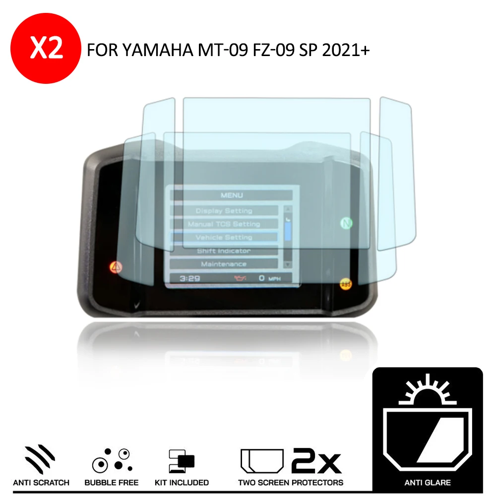 2 PCS For Yamaha MT-09 MT09 FZ-09 SP 2021+ 9H Speedometer Instrument Screen Protector MT 09 FZ 09