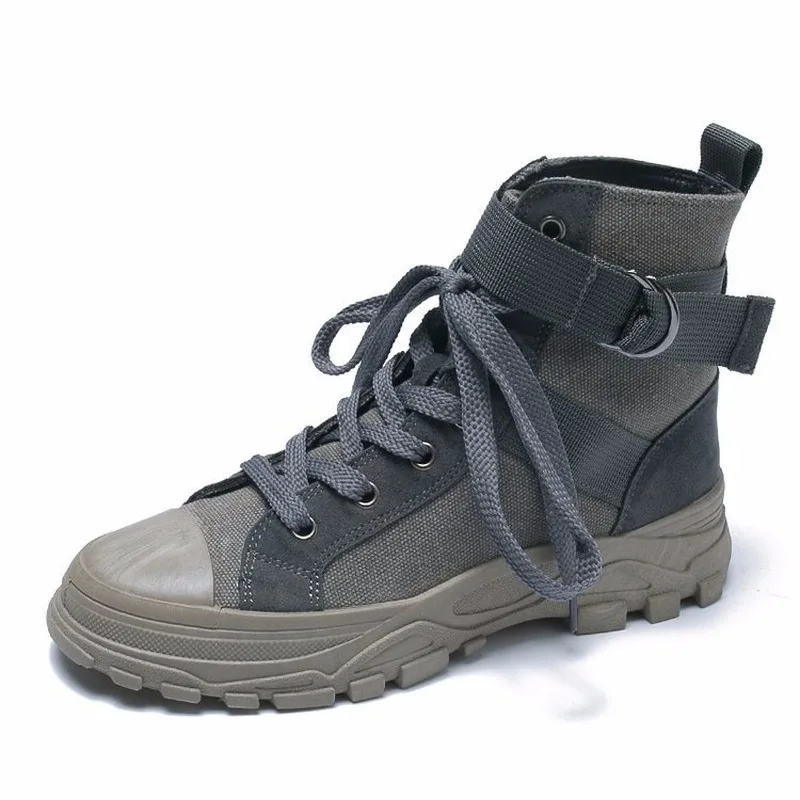 Spring and Autumn Martin Boots Tooling Short Boots Breathable Retro British Wind Thick Bottom Desert Boots Women