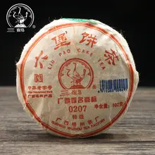 Три журавля Sanhe "0207" Liu Bao чай торт Темный чай Heicha 100 г