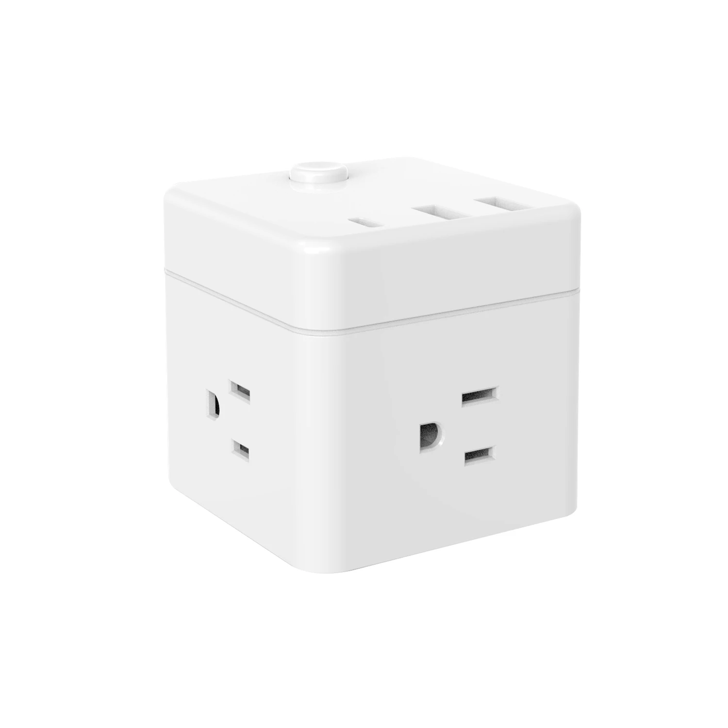 США Plug Compact Square Smart power Strip с 1 USB-C зарядным портом и 2 usb-портом и переключателем управления, портативным квадратным питанием St