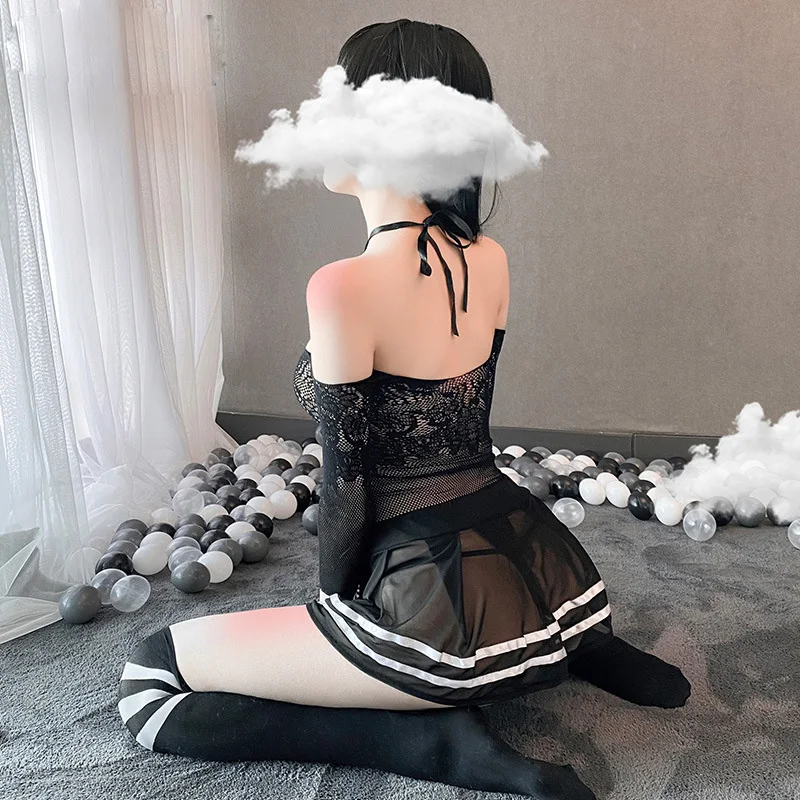 Porno Lingerie Sexy Woman Babydoll Bodysuits Sexy Student Uniform Erotic Costumes Chemise Lenceria Sexi Dress Sleepwear Mujer