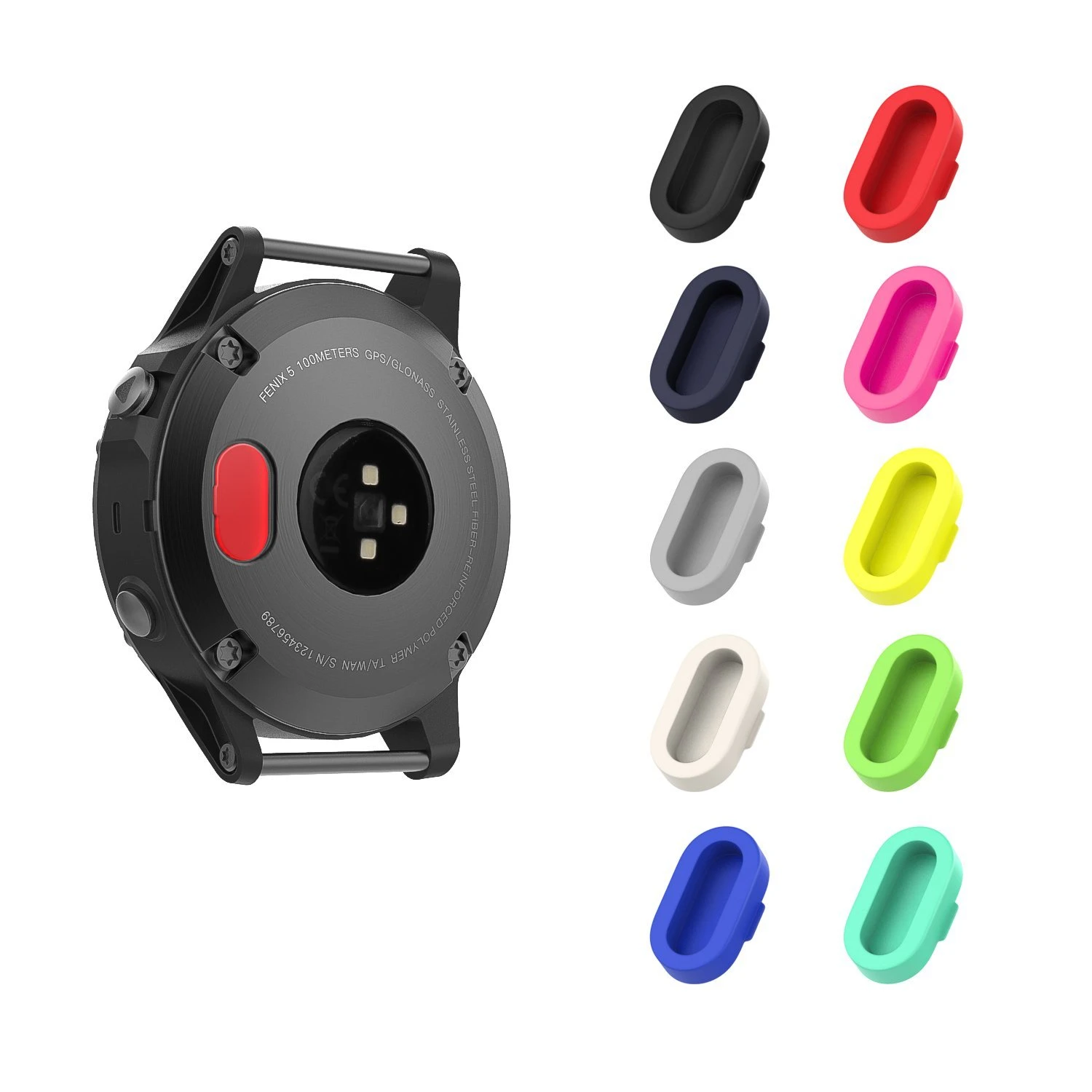 10 Pack Silicone Anti Dust Plug Port Protector for Garmin Fenix 5 5X 6 6x instinct Vivoactive 3 935 Venu sq enduro