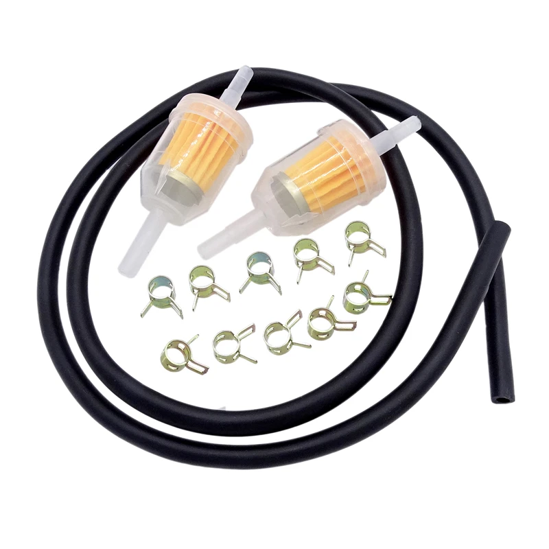 

1 Set 6-8MM 1/4" Hose Pipe 1/4" 5/16" Universal Motorcycle Lnline Gas/Fuel Filter Lawn Mower Small Engine Petrol Dirt Oil Filter