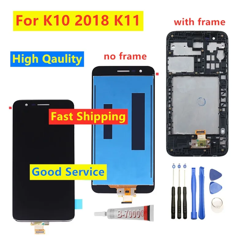 

100% Tested 5.3" NEW LCD For K10 2018 K11 Lcd For LG X4 K30 Lcd Touch Screen Digitizer Assembly With Frame For LG K11 LCD