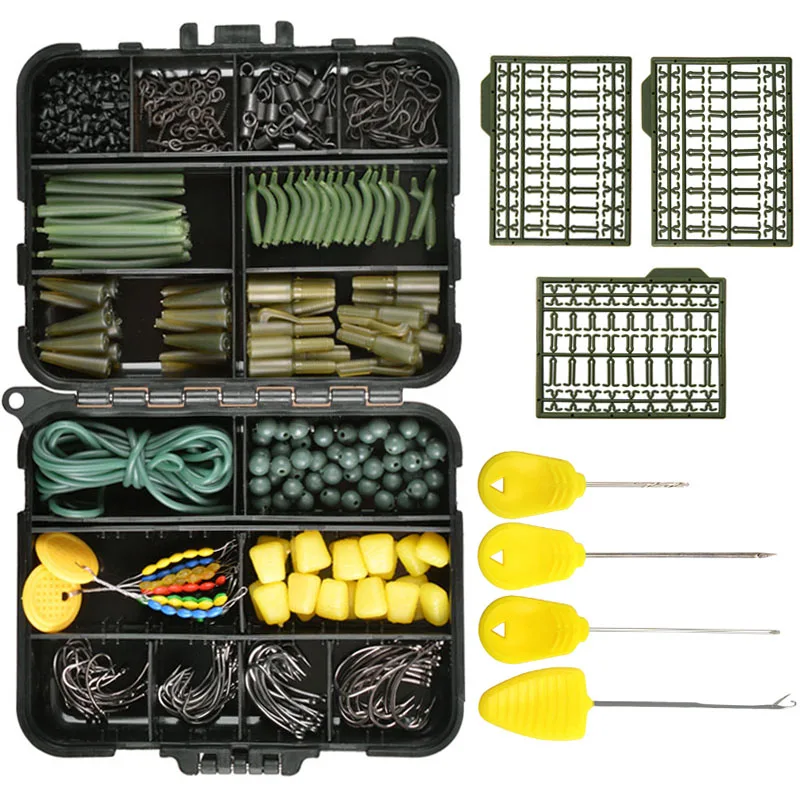 

265Pcs Carp Fishing Tackle Terminal accessories with Lead Clips Quick change swivel Baiting Needles Carp quick link rigs tool