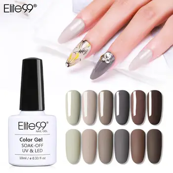 

Elite99 10ml Macchiato Gel Polish Soak Off UV LED Nail Varnish Primer Gel Nail Polish Pure Color Nail Art Gel For Nail Lacquer