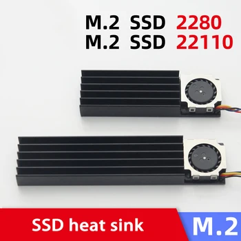 

2280 22110 M.2 SSD Silent Turbine Radiator Cooler Vest Cooling Fin Heatsink Radiation Dissipate Heat Sink Overclocking Fan