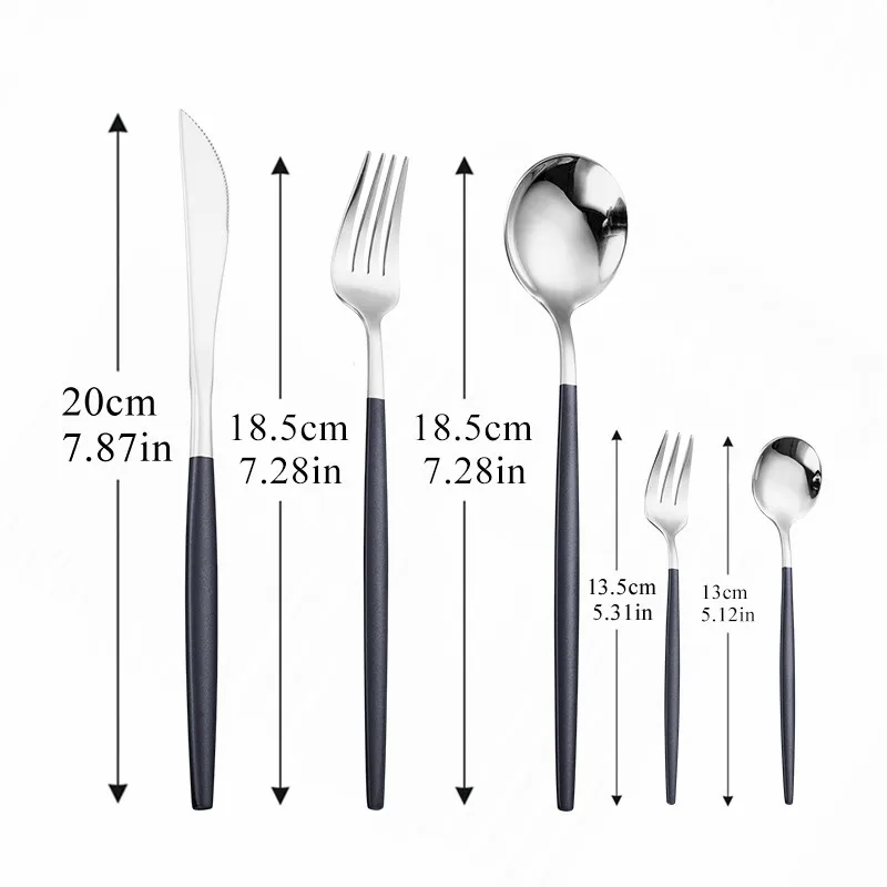 US $28.95 30 PcsSet Cutlery Stainless Steel Cutlery Fork Spoon Knife Set Tableware Dinnerware Set Knife Fork Spoon Wedding Silverware Set