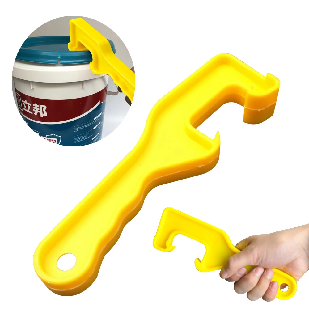 Homebrew Abs Plastic Gallon Bucket Pail Paint Barrel Lid Can Opener Opening Tool for Home Office Color Random Bar Accessories