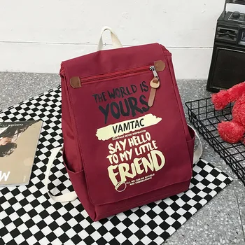 

Girl Letter Schoolbag Female Student 2020 New Shoulder Bag High School Student Campus Portable Computer Travel Backpack
