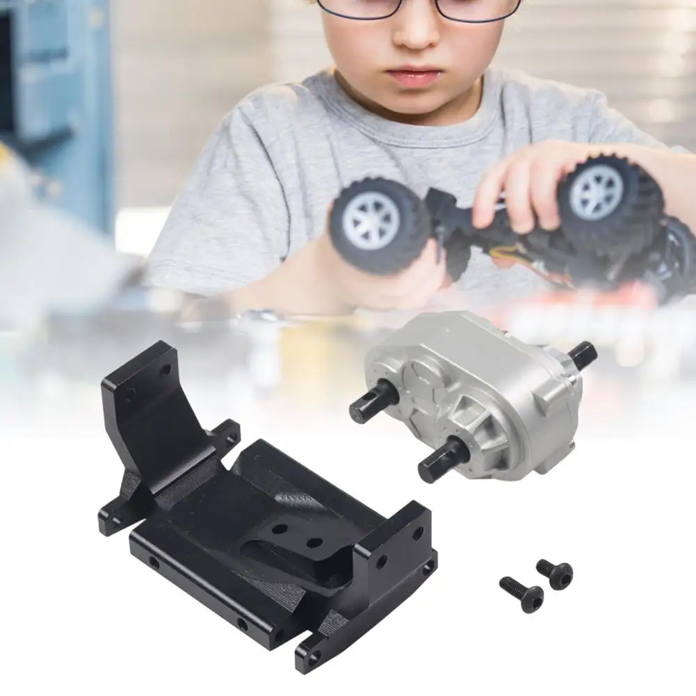 

For SCX10 / D90 1/10 RC Tracked Car RC Metal Transfer Case Metal Gear Box Transfer Case With Stand Power Wheels Gearbox