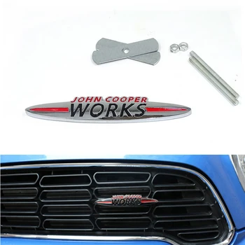 

JCW Car 3D Metal Front Grille Emblem Badge Mini Cooper Accessories Countryman Clubman