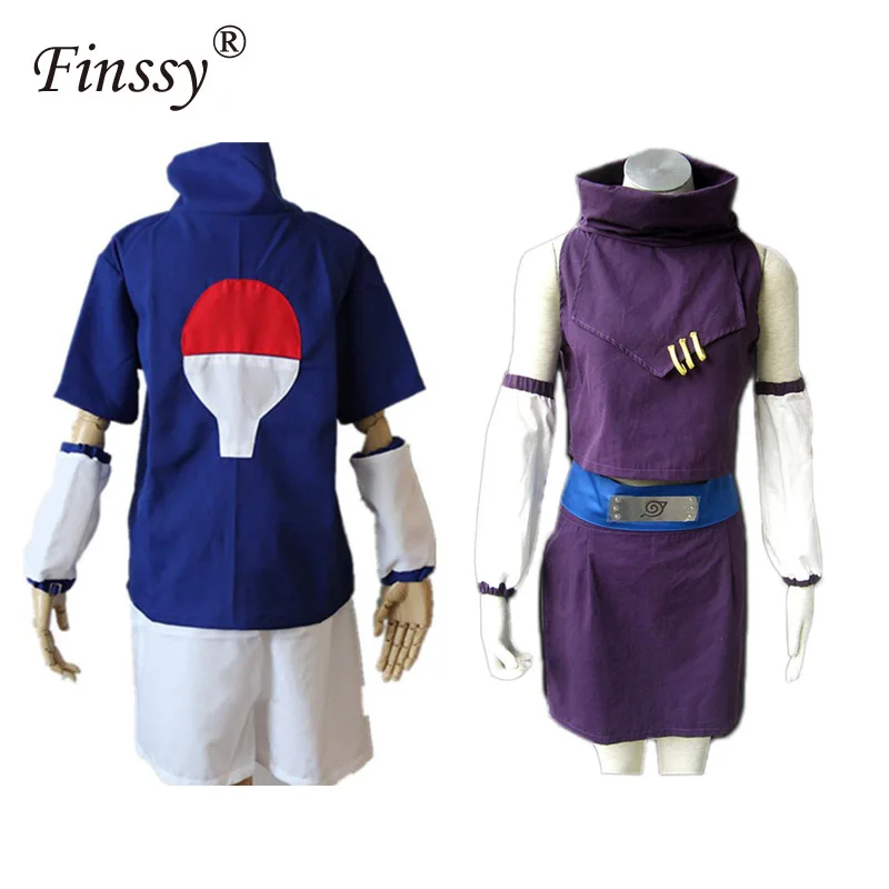 

Metal Ninja Sign Full Set Anime Naruto Uchiha Sasuke Yamanaka Ino Cosplay Costume Anime Exhibition Clothing