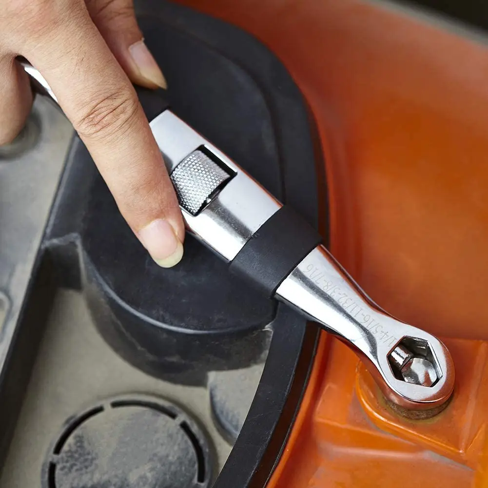 23-IN-1 Adjustable Universal Wrench Multi Functional Flexible Type Pocket Wrench 1/4-inch to 3/4-inch, 7mm to 19mm