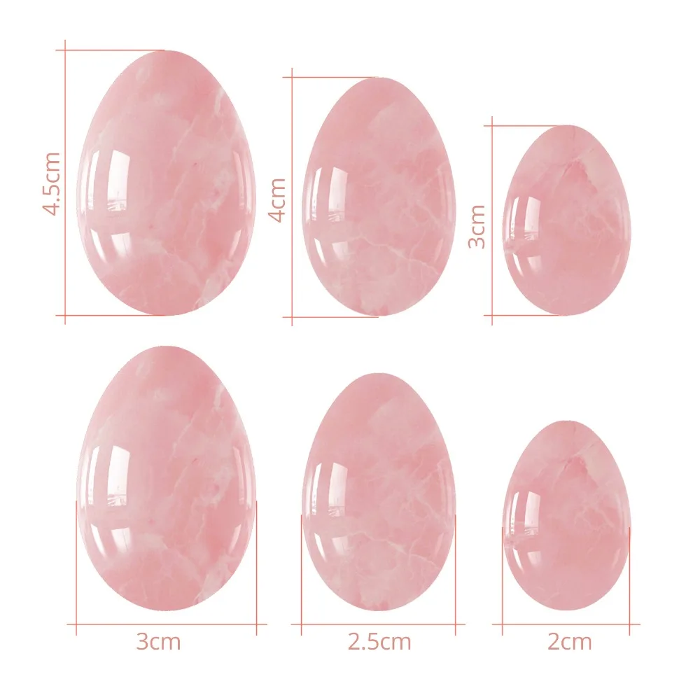 Натуральный розовый кварц Йони набор яиц для массажа вагинальная подтяжка Нефритовое Яйцо Женский тазовой Кегель тренажер вагинальный массаж йони-палочка хрустальный шар