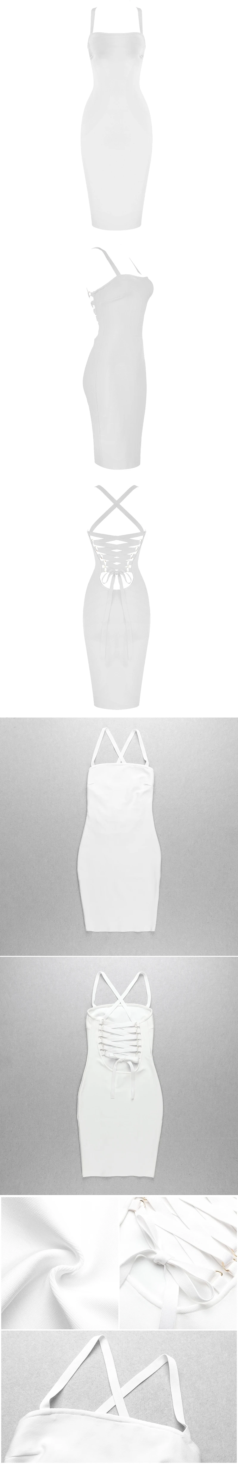 VC Новое поступление сексуальное кружевное с открытой спиной Спагетти ремень длиной до колена праздничное платье-повязка знаменитости