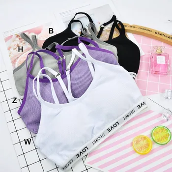 

Fashion Letter Print Bra Anti-light Strap Push Up Bra Striped Cheap Women Clothing Lingeri Underwear