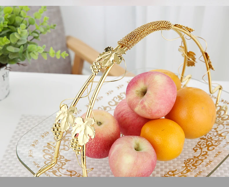 European luxury home multi-layer fruit plate ktv double-layer fruit plate creative three-layer candy plate WF107325