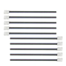 

RGB 3528 2835 LED Light Strip Connector 4 Pins 8 mm Wide Strip to Wire Jumper Cable Solderless Connectors