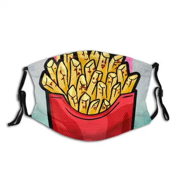 

protective mask with filter I'm Fried Cute Carton Chips Puzzled anti dust PM2.5 reuse adult teen child girl