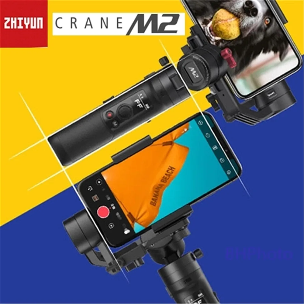 Zhiyun Crane M2 3-осевой ручной шарнирный стабилизатор для камеры Gopro для Камера sony Canon Gopro hero 5 6 7 смартфон pk G6 плюс DJI Ronin S Max мы собрали воедино