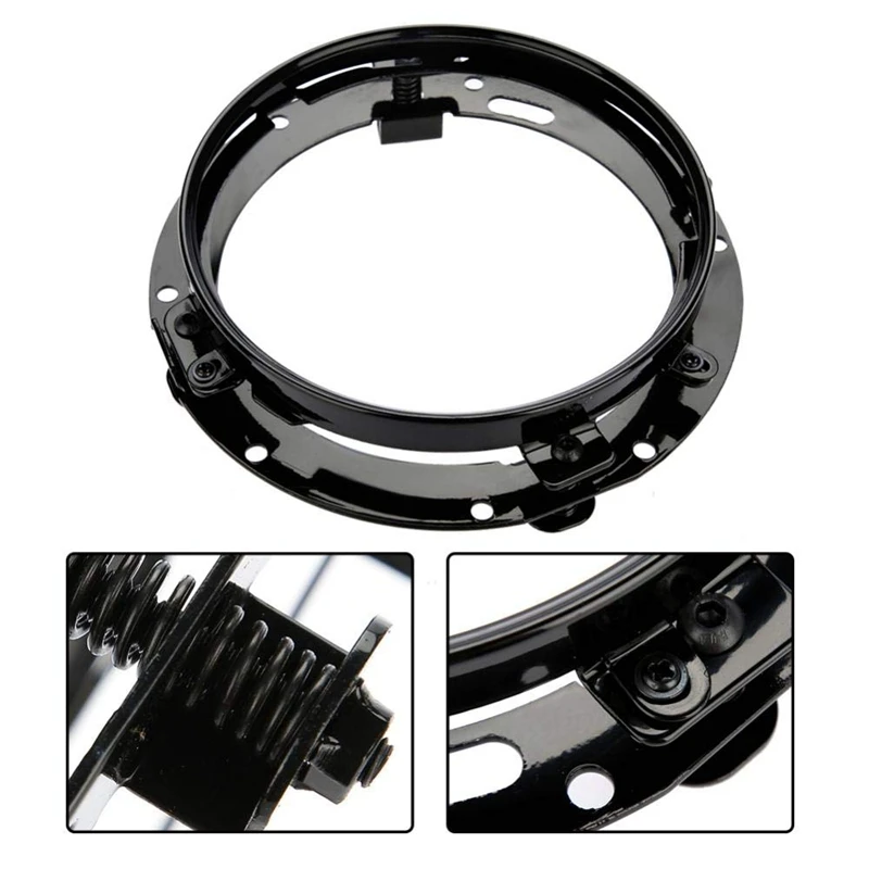 2 шт. кронштейн для фар для Jeep Wrangler, 7 дюймов Автомобильный кронштейн для крепления фар алюминиевый сплав круглый кронштейн кольца(черный