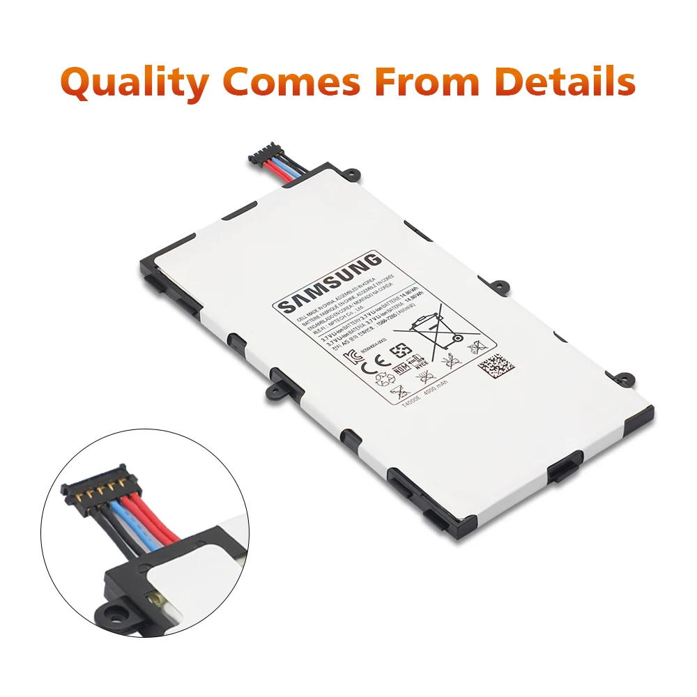Оригинальный аккумулятор для SAMSUNG T4000E 4000 мАч Samsung Galaxy Tab3 7 0 T210 T211 T2105 T217a SM Сменный