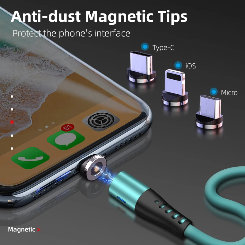 Магнитный Micro USB кабель для передачи данных iPhone 6 Samsung Android Быстрая зарядка
