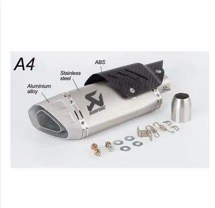 51 мм Универсальный Akrapovic модифицированный мотоцикл глушитель выхлопной трубы большой четыре угла выхлопной R6 ZX6R Z900 GSXR750 DUKE690 - Цвет: A4