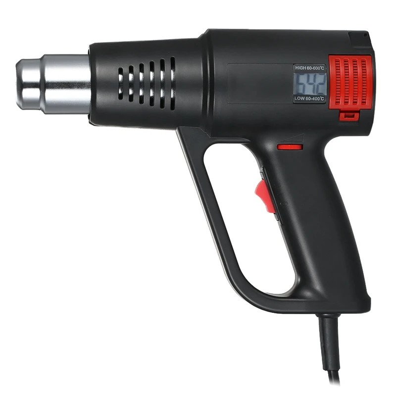 

2000W Industrial Hot Air Tool Lcd Digital Temperature Controlled Heat Blower Electric Adjustable Temperature Heat Tool EU Plug