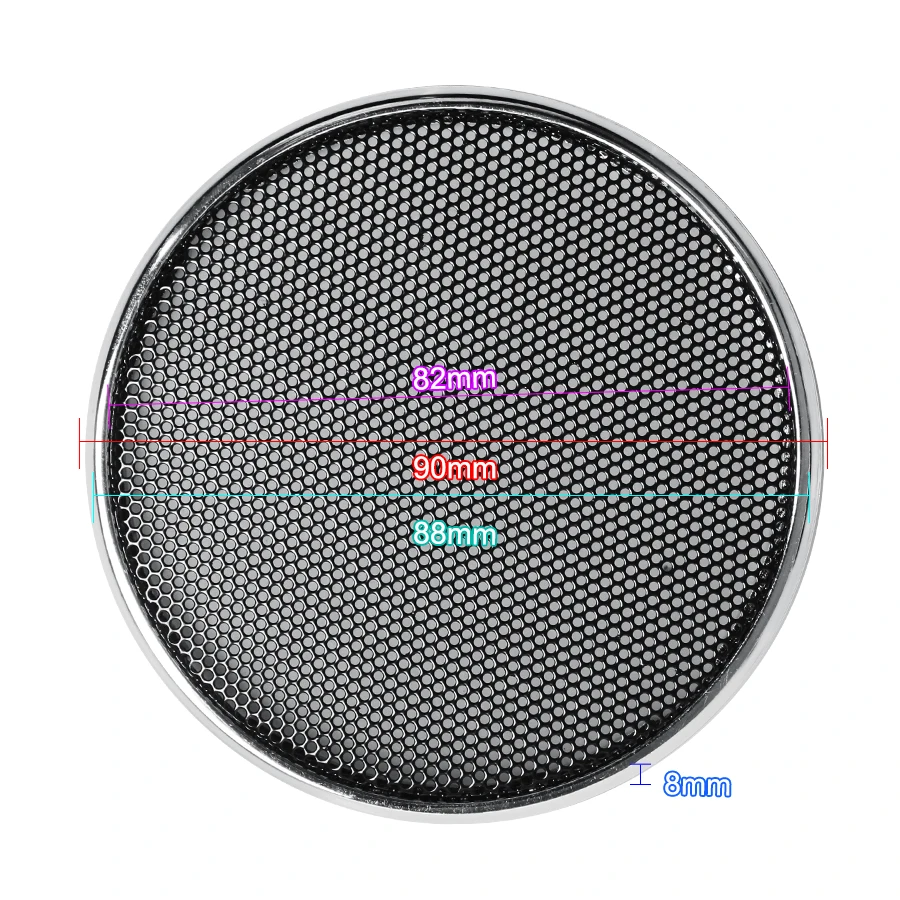 

2PCS 2 INCH Treble Speaker Mesh Cover Steel Mesh Round Grill Protective Cover Circle Tweeter Speaker Enclosure Protective Cover