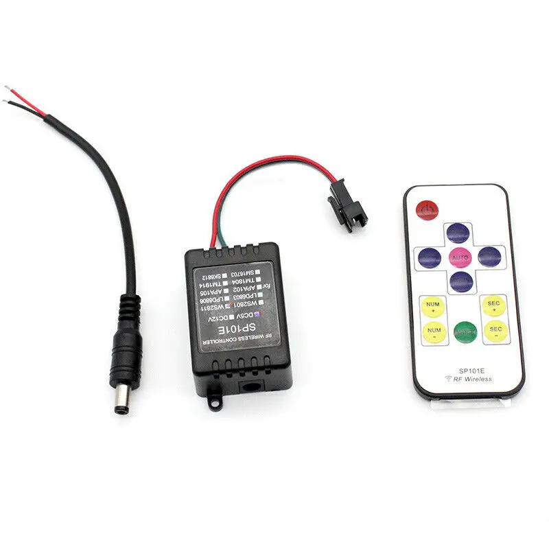 5V 11key RF SP101e WS2812B WS2811 SK6812 светодиодный музыкальный пиксельный контроллер адресуемый беспроводной Радиочастотный контроль - Цвет: 5V 11key RF SP101e