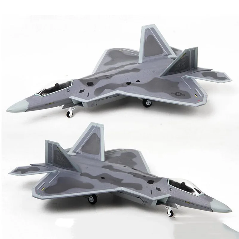 1/72 весы F22 Raptor Fighter летательный аппарат американский морской военный самолет модели взрослые детские игрушки для показа коллекции