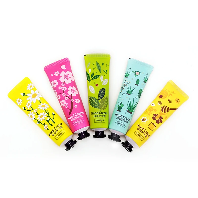 

5pcs Plant Extract Floral Hand Cream Anti-drying Hand Cream Moisturizing Nourishing Against Cracking Oil Control Hand Care TSLM1