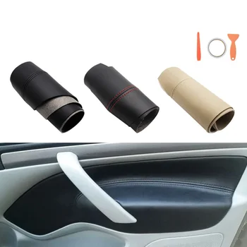 

4 Pcs Car Door Panels Armrest Covers High Quality Leather Interior Door Panel Armrest Cover Protect For Skoda Octavia 2007-2014