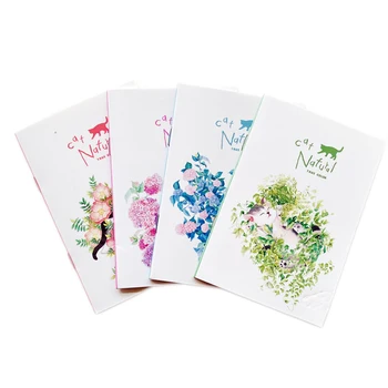 

20 Pages Cute Elegant Cat & Flower Notebook Writing Diary Book Gift For Event School Office Supply Student Stationery