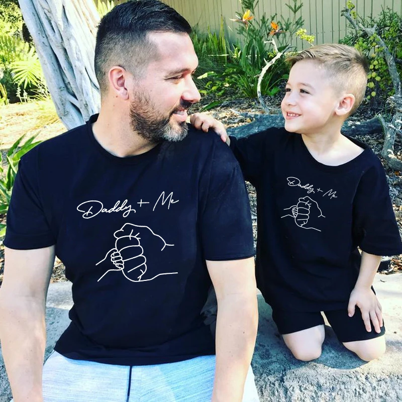 Daddy and Me Fishing Gift Printed Dad and Son Fish Father Son Matching  Shirts Set Graphic Tees Boho Baby Clothes New M - AliExpress