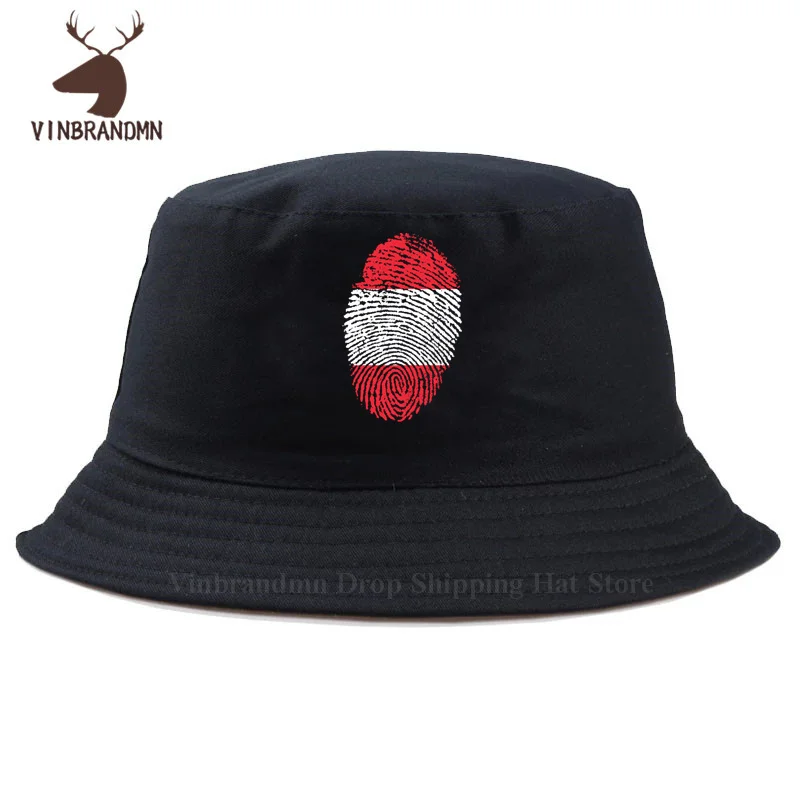 Austria Flag Fingerprint Baseball cap 