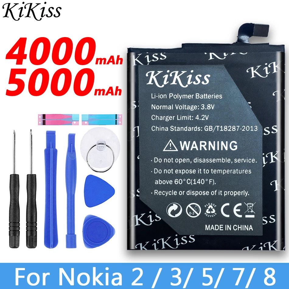 Аккумулятор KiKiss для Nokia 2 3 5 7 8 TA 1032 1020 1053 батарея HE319 HE338 HE321 HE340 HE328|Аккумуляторы