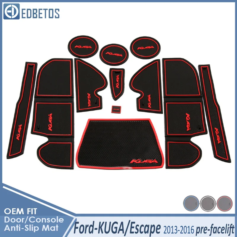 Противогрязная Накладка для Ford KUGA 2013 Ford Escape MK2, аксессуары для подтяжек лица, дверной паз, слот для ворот, подставка - Название цвета: KUGA 13-16 Red